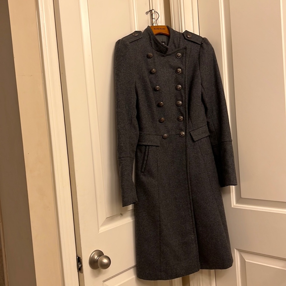 Bebe vintage wool tailored peacoat XS